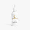 PDRN brightening serum for hydration in a sleek white bottle with dropper design.